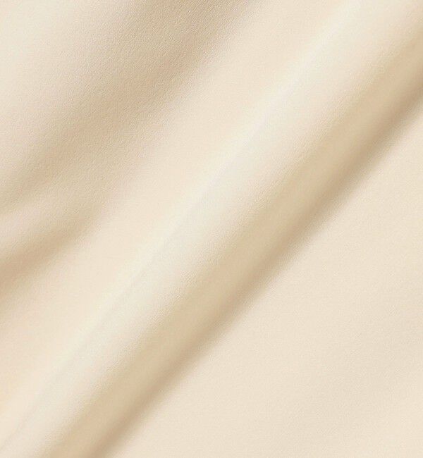 SHIPS for women「〈手洗い可能〉ネック ギャザー ソリッド 起毛 サテン ブラウス」|シャツ・ブラウス|