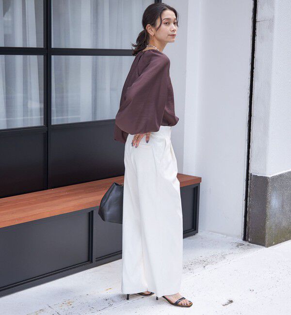 SHIPS for women「〈手洗い可能 〉ドライオックス フロント タック ストレート パンツ 25SS」|その他|