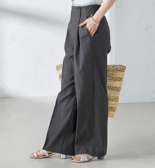 SHIPS for women「〈手洗い可能 〉ドライオックス フロント タック ストレート パンツ 25SS」|その他|