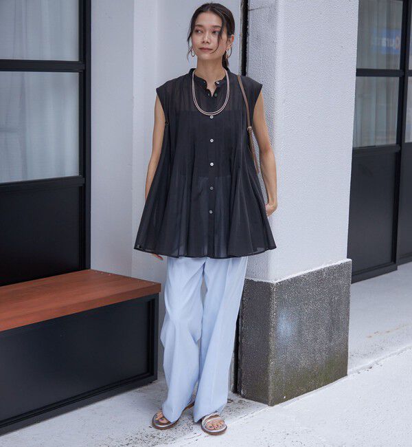 SHIPS for women「〈手洗い可能 〉ドライオックス フロント タック ストレート パンツ 25SS」|その他|