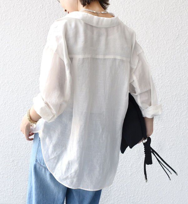 SHIPS for women「〈手洗い可能〉IMPERIAL LINEN オーバー シャツ」|シャツ・ブラウス|