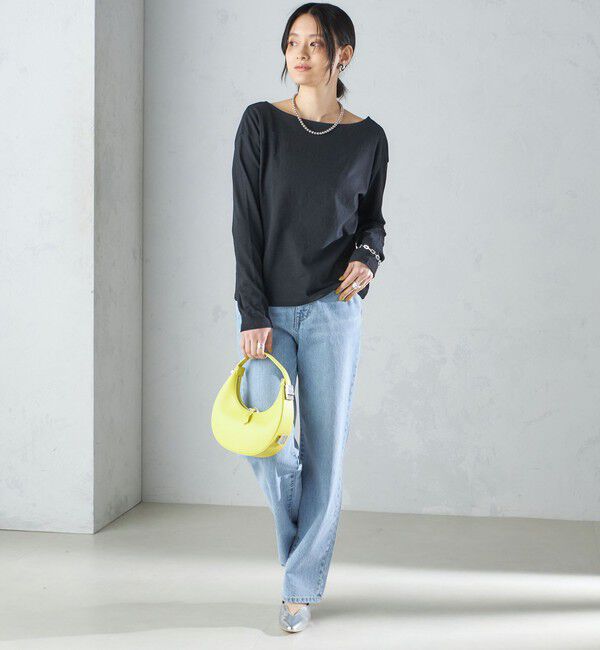 SHIPS for women「【SHIPS別注】onit:〈手洗い可能〉ラフィ 天竺 バック オープン ロング スリーブ◇」|Tシャツ・カットソー|