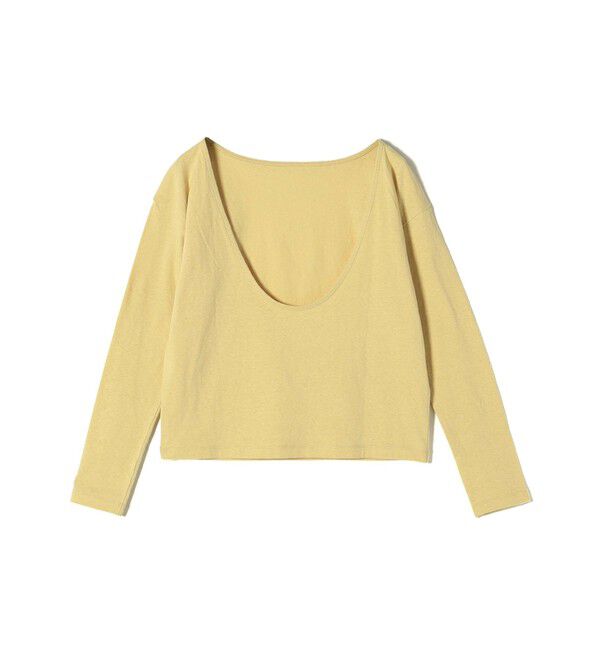 SHIPS for women「【SHIPS別注】onit:〈手洗い可能〉ラフィ 天竺 バック オープン ロング スリーブ◇」|Tシャツ・カットソー|