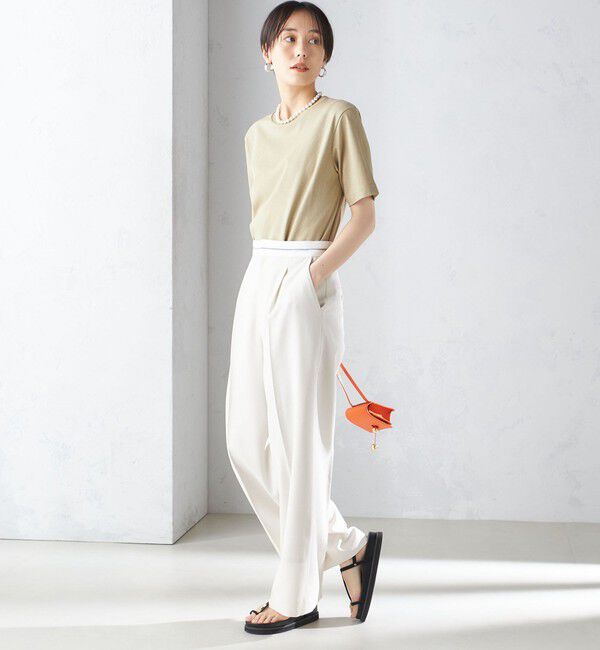 SHIPS for women「〈手洗い可能〉ベーシック TEE」|Tシャツ・カットソー|