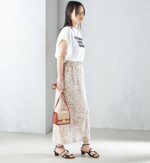 SHIPS for women「ローズペトール 半袖 プリント TEE」|Tシャツ・カットソー|