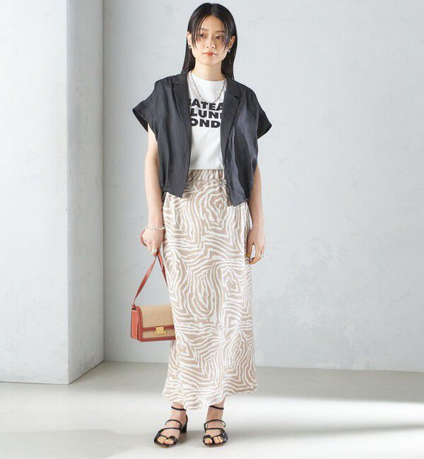 SHIPS for women「ローズペトール 半袖 プリント TEE」|Tシャツ・カットソー|