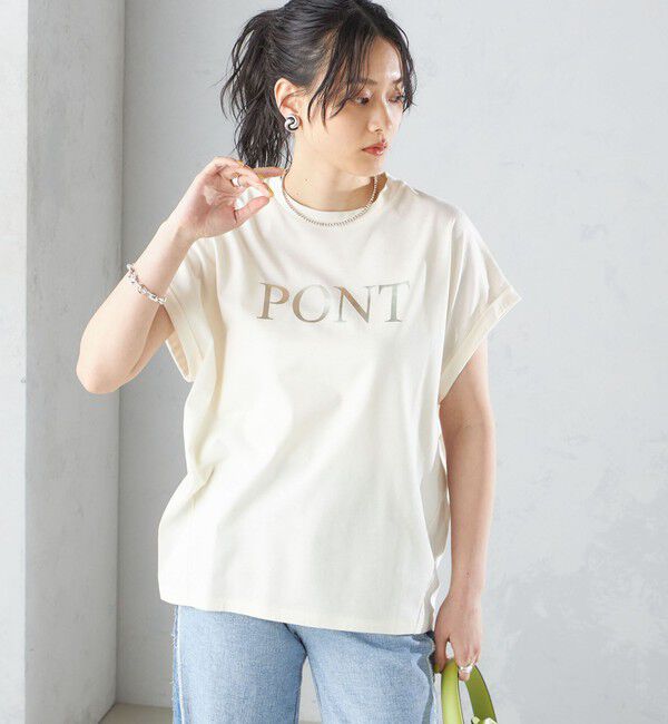 SHIPS for women「ローズペトール 半袖 プリント TEE」|Tシャツ・カットソー|