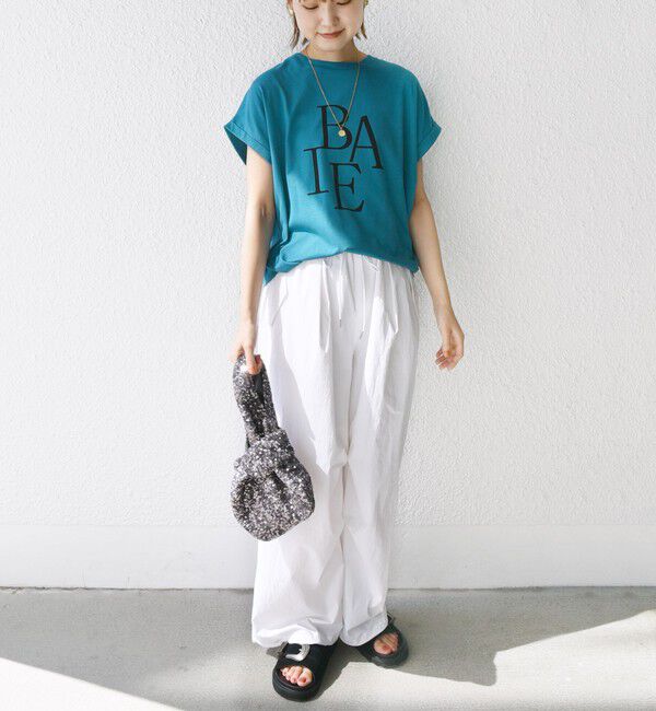 SHIPS for women「ローズペトール 半袖 プリント TEE」|Tシャツ・カットソー|