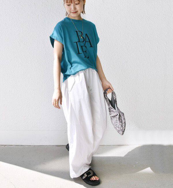 SHIPS for women「ローズペトール 半袖 プリント TEE」|Tシャツ・カットソー|