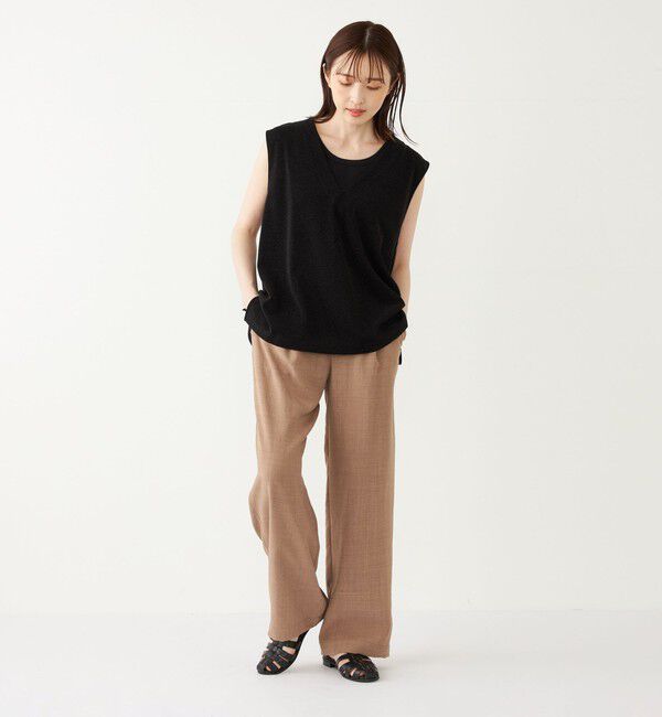 SHIPS Colors 「SHIPS Colors:〈手洗い可能〉ラメ スムース Vネック トップス◇」|その他|