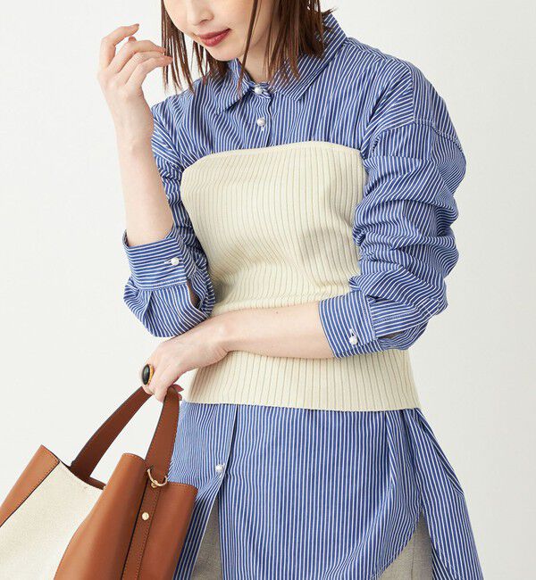 SHIPS Colors 「SHIPS Colors:〈手洗い可能〉リブ ビスチェ」|その他|ナチュラル