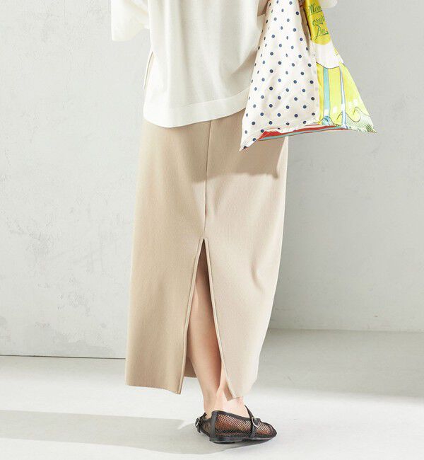 SHIPS for women「〈手洗い可能〉リブ ジャージー 2WAY ストレッチ スカート」|スカート|