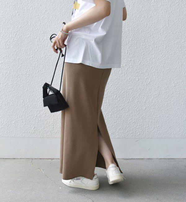 SHIPS for women「〈手洗い可能〉リブ ジャージー 2WAY ストレッチ スカート」|スカート|