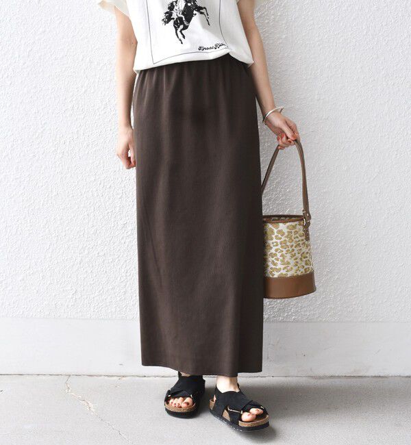 SHIPS for women「〈手洗い可能〉リブ ジャージー 2WAY ストレッチ スカート」|スカート|