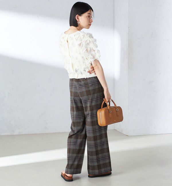 SHIPS for women「〈手洗い可能〉シアー フリンジ ジャカード プルオーバー」|ニット・セーター|