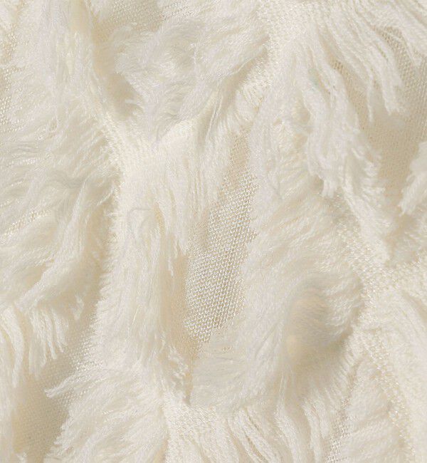 SHIPS for women「〈手洗い可能〉シアー フリンジ ジャカード プルオーバー」|ニット・セーター|