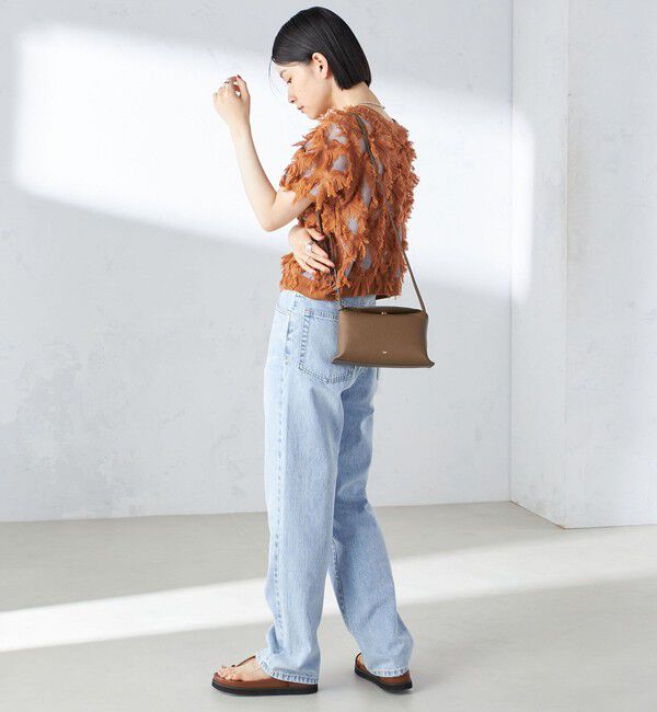 SHIPS for women「〈手洗い可能〉シアー フリンジ ジャカード プルオーバー」|ニット・セーター|