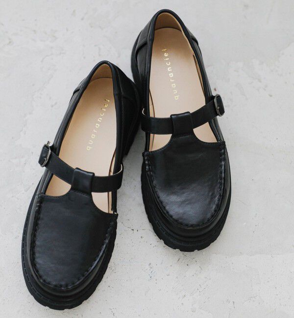 quaranciel「quaranciel: Tストラップ プラットフォーム ローファー」|ローファー|