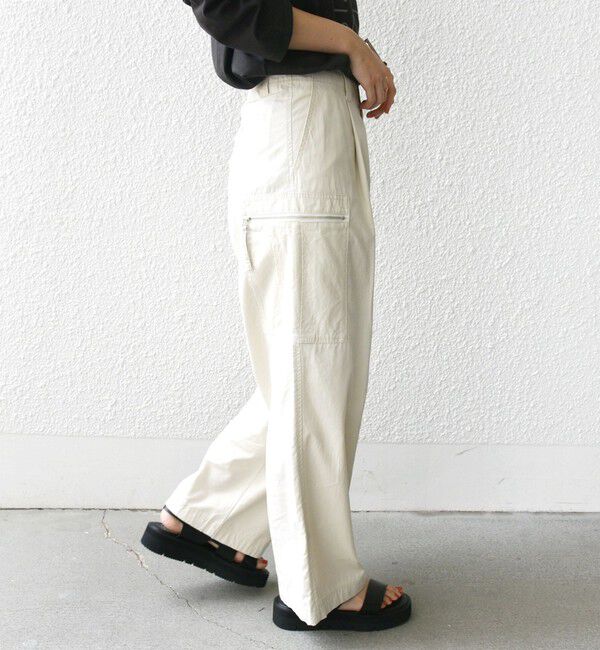 SHIPS for women「〈手洗い可能〉裾 ドロスト カーゴ パンツ 3」|カーゴ|