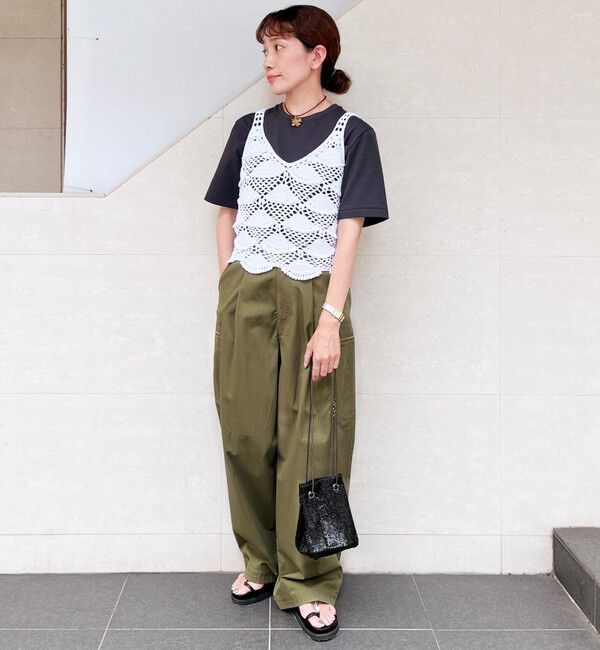 SHIPS for women「〈手洗い可能〉裾 ドロスト カーゴ パンツ 3」|カーゴ|