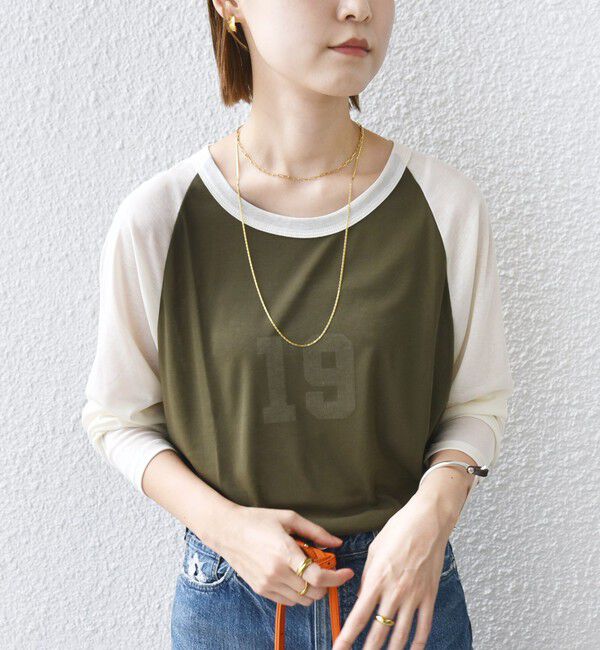 SHIPS for women「St.Johns 3rd club:〈洗濯機可能〉シアー ベースボール TEE」|Tシャツ・カットソー|