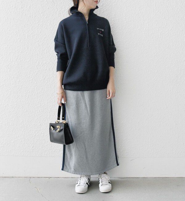 SHIPS any「SHIPS any:〈洗濯機可能〉USAコットン 裏起毛 サイドライン スカート」|スカート|