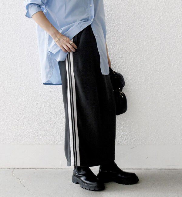 SHIPS any「SHIPS any:〈洗濯機可能〉USAコットン 裏起毛 サイドライン スカート」|スカート|