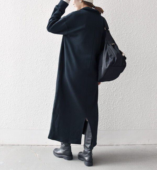 SHIPS any「SHIPS any:〈洗濯機可能〉USA コットン 裏起毛 ハーフジップ ワンピース」|ワンピース|