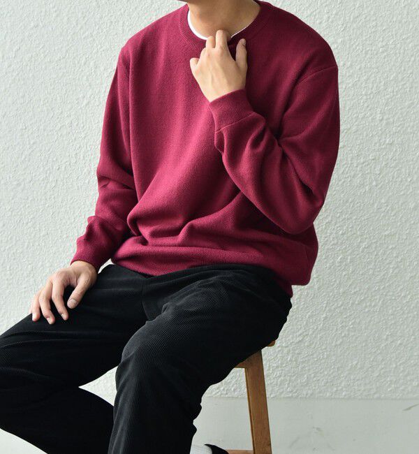 SHIPS any「SHIPS any: 〈手洗い可能〉コットン カシミヤ スウェットライク ニット 24FW◇」|ニット・セーター|