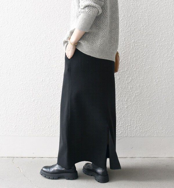 SHIPS any「SHIPS any: エア ニードル ストレート ロング スカート」|スカート|