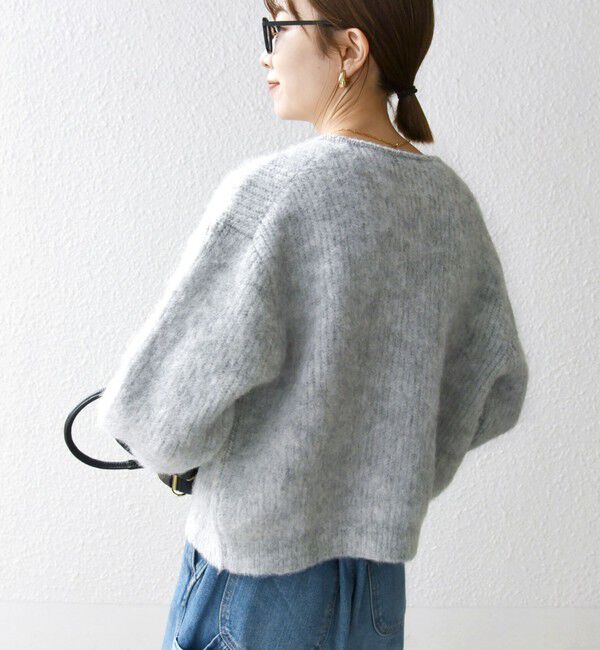 SHIPS any「SHIPS any:〈手洗い可能〉シャギー クルーネック ニット カーディガン」|カーディガン|