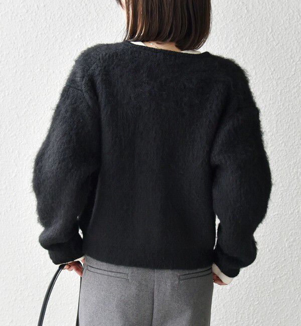 SHIPS any「SHIPS any:〈手洗い可能〉シャギー クルーネック ニット カーディガン」|カーディガン|