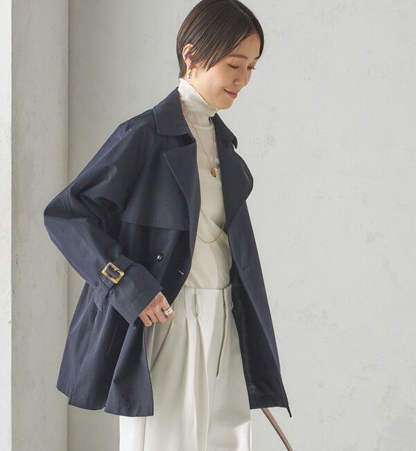 SHIPS for women「〈撥水加工〉ドロスト ショート トレンチ コート」|トレンチコート|