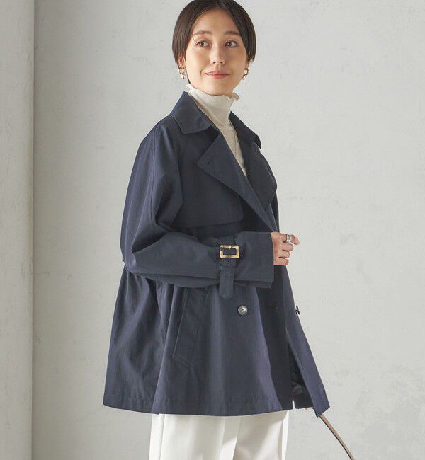 SHIPS for women「〈撥水加工〉ドロスト ショート トレンチ コート」|トレンチコート|