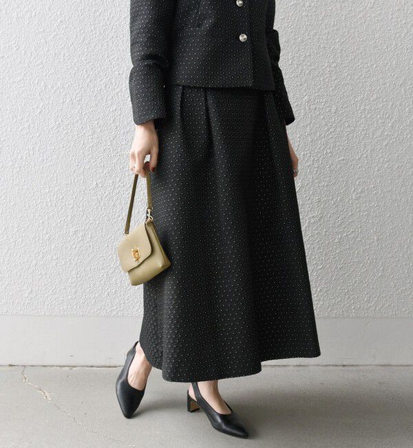 SHIPS any「SHIPS any:〈手洗い可能〉フラワー ジャカード タック スカート」|スカート|