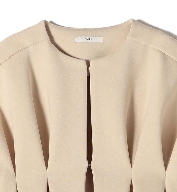 SHIPS for women「【WEB限定】〈手洗い可能〉ダンボール フロント タック ジレ」|ベスト・ジレ|