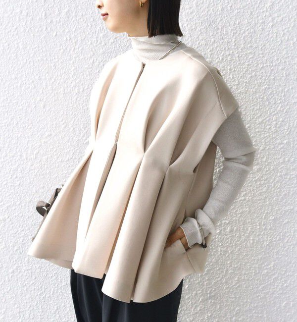 SHIPS for women「【WEB限定】〈手洗い可能〉ダンボール フロント タック ジレ」|ベスト・ジレ|