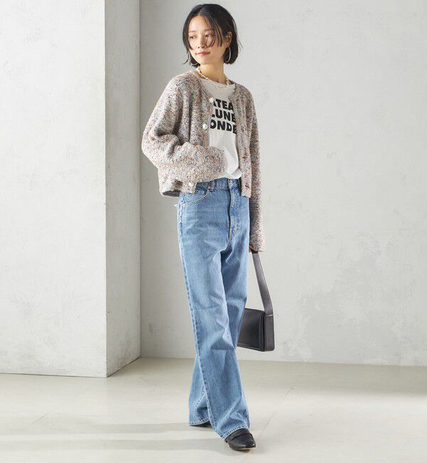 SHIPS for women「〈手洗い可能〉ミックス ツイード ショート ジャケット」|カーディガン|