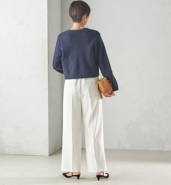 SHIPS for women「〈手洗い可能〉ミックス ツイード ショート ジャケット」|カーディガン|