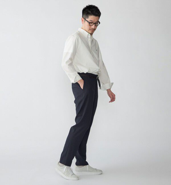 SHIPS「【WEB限定】SHIPS: SOLOTEX(R) DRY ワンポイントロゴ シアサッカー ボタンダウンシャツ」|シャツ・ブラウス|