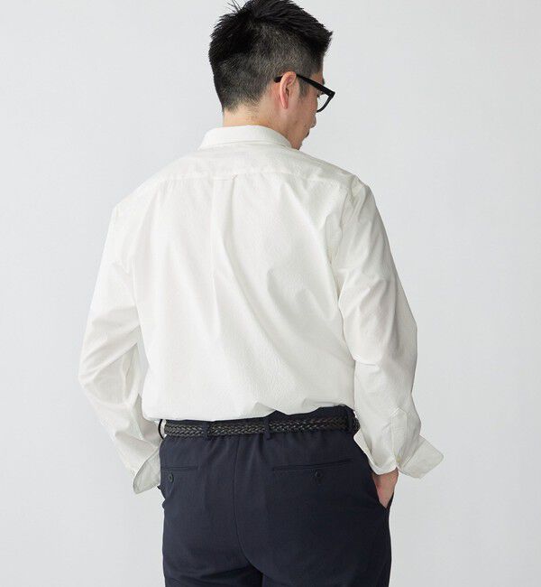 SHIPS「【WEB限定】SHIPS: SOLOTEX(R) DRY ワンポイントロゴ シアサッカー ボタンダウンシャツ」|シャツ・ブラウス|