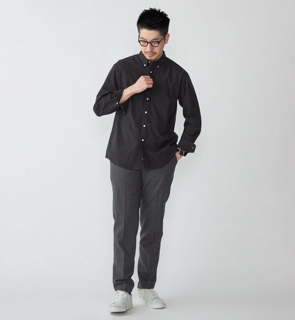 SHIPS「【WEB限定】SHIPS: SOLOTEX(R) DRY ワンポイントロゴ シアサッカー ボタンダウンシャツ」|シャツ・ブラウス|