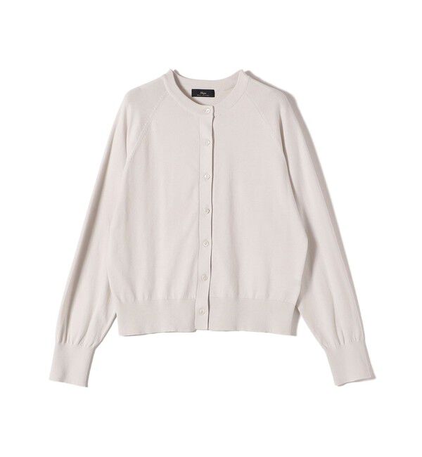 SHIPS for women「SHIPS Primary Navy Label:SUVIN クルーネック カーディガン」|カーディガン|ライトグレー