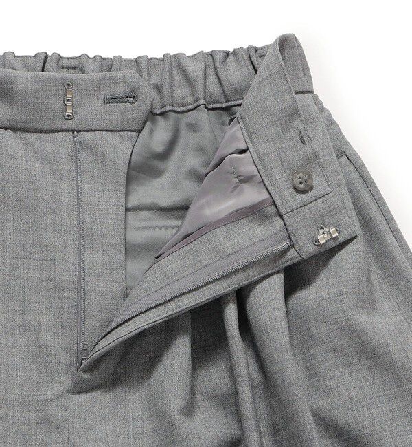 SHIPS for women「SHIPS Primary Navy Label:タック ワイド コクーン パンツ」|スラックス|