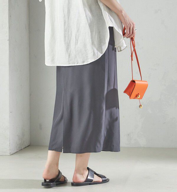 SHIPS for women「〈手洗い可能〉キュプラ混 ツイル ドロスト スカート」|スカート|