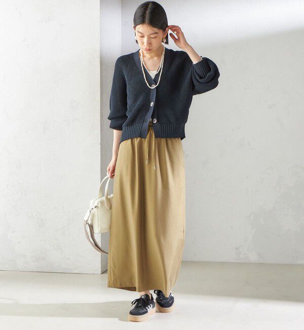 SHIPS for women「〈手洗い可能〉キュプラ混 ツイル ドロスト スカート」|スカート|