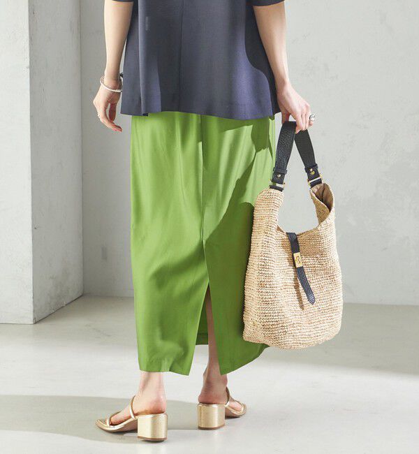 SHIPS for women「〈手洗い可能〉キュプラ混 ツイル ドロスト スカート」|スカート|