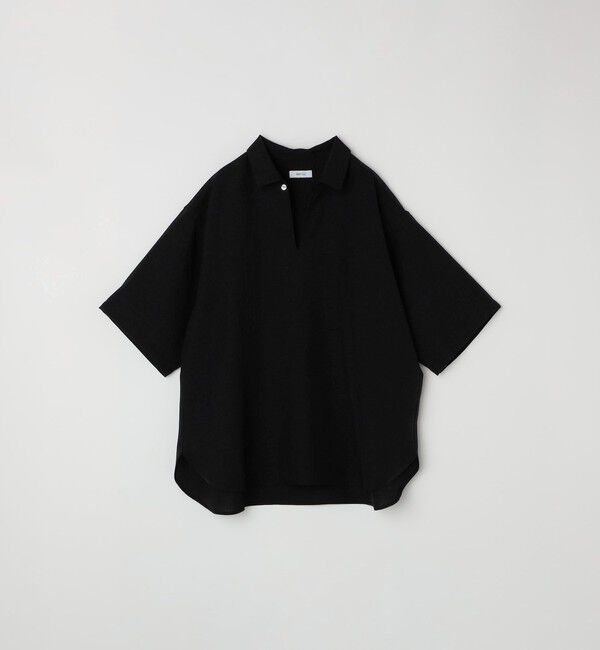 SHIPS any「SHIPS any:〈洗濯機可能〉リネンライク スキッパー プルオーバーシャツ(セットアップ対応)◇」|シャツ・ブラウス|