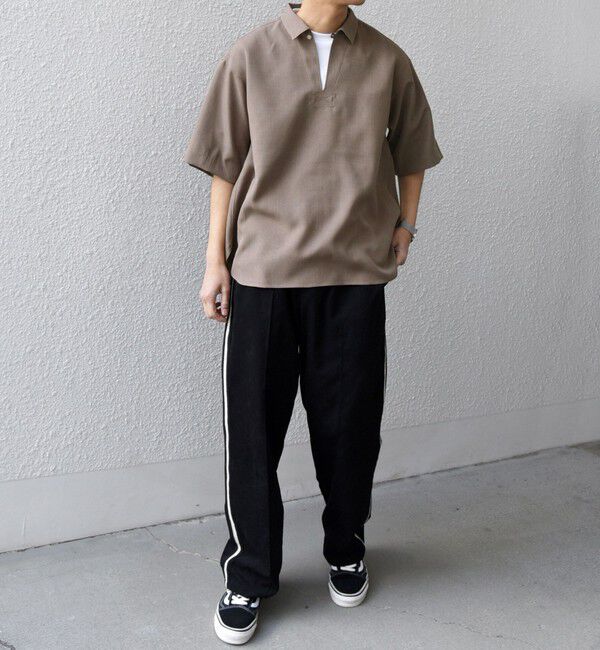 SHIPS any「SHIPS any:〈洗濯機可能〉リネンライク スキッパー プルオーバーシャツ(セットアップ対応)◇」|シャツ・ブラウス|