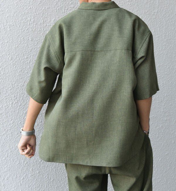 SHIPS any「SHIPS any:〈洗濯機可能〉リネンライク スキッパー プルオーバーシャツ(セットアップ対応)◇」|シャツ・ブラウス|